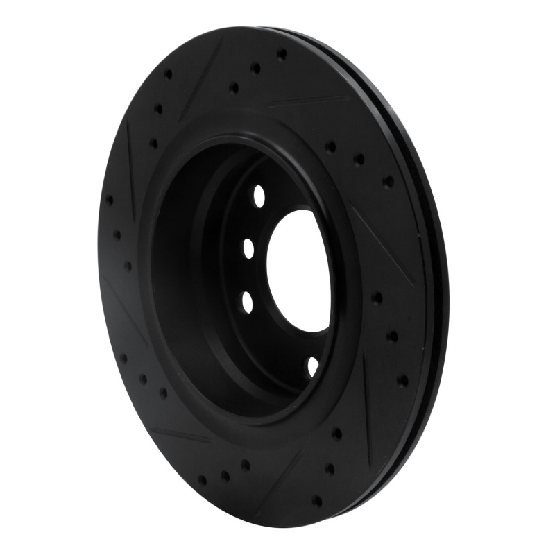 BMW 325I Brake Rotor (1) - Rear Right - R1 Concepts - Drilled & Slotted - Black - `99-`06